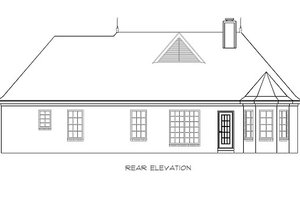 Exterior - Rear Elevation for European House Plan #424-176 - 3 bed, 2 bath