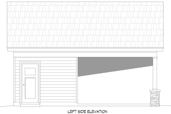 Exterior - Other Elevation 1 for Country House Plan #932-354, 0.5 bath