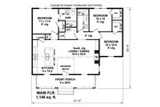 Farmhouse Style House Plan - 3 Beds 2 Baths 1146 Sq/Ft Plan #51-1440 