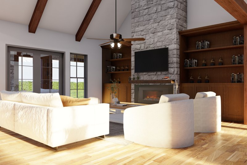 Architectural House Design - Interior - Family Room 4 for European House Plan #923-14 - 3 bed, 2.5 bath