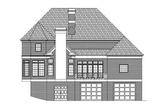 Exterior - Rear Elevation for Traditional House Plan #119-353 - 4 bed, 3.5 bath