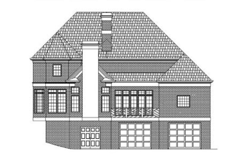 Dream House Plan - Exterior - Rear Elevation for Traditional House Plan #119-353 - 4 bed, 3.5 bath