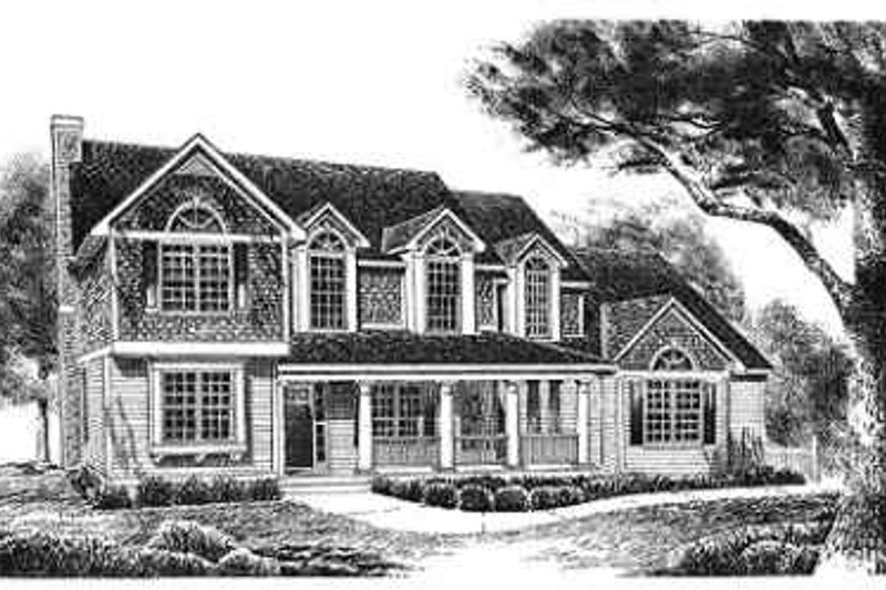 Dream House Plan - Country Exterior - Front Elevation Plan #70-348