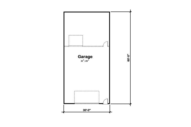 Architectural House Design - Floor Plan - Main Floor for Traditional House Plan #20-2374, 0 bath