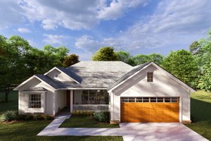 Cottage Exterior - Front Elevation Plan #513-2055