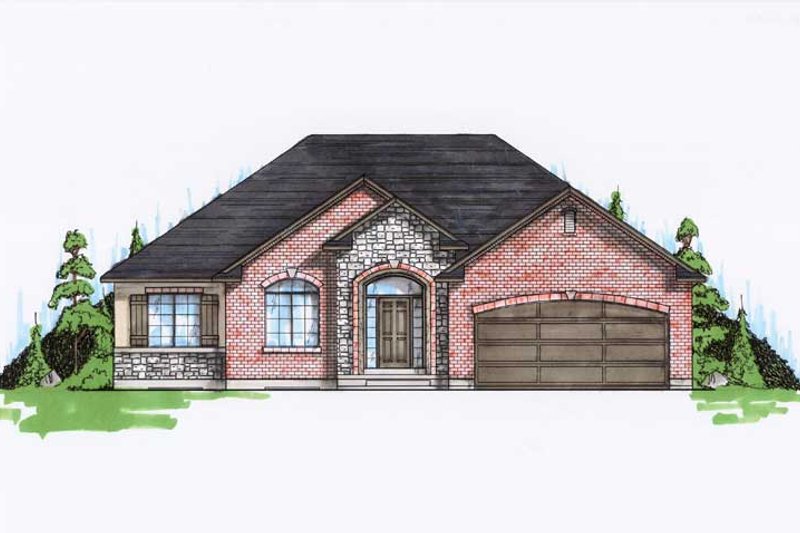 Home Plan - Ranch Exterior - Front Elevation Plan #5-241