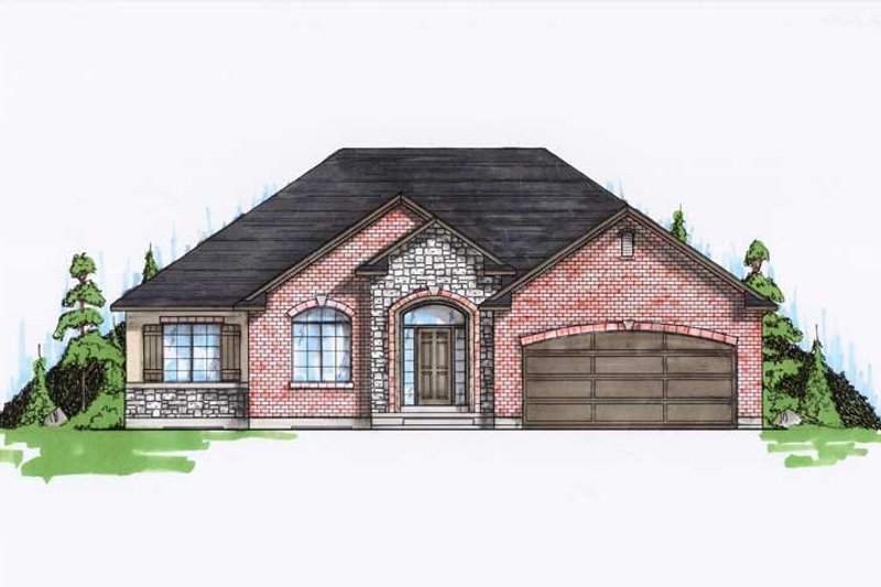 Dream House Plan - Ranch Exterior - Front Elevation Plan #5-241
