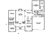 European Style House Plan - 3 Beds 2 Baths 1809 Sq/Ft Plan #81-915 