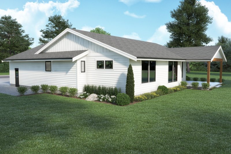 Dream House Plan - Exterior - Other Elevation 1 for Ranch House Plan #1070-143 - 3 bed, 2 bath