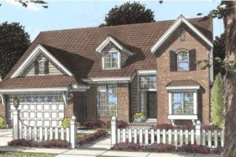 Architectural House Design - European Exterior - Front Elevation Plan #20-1836