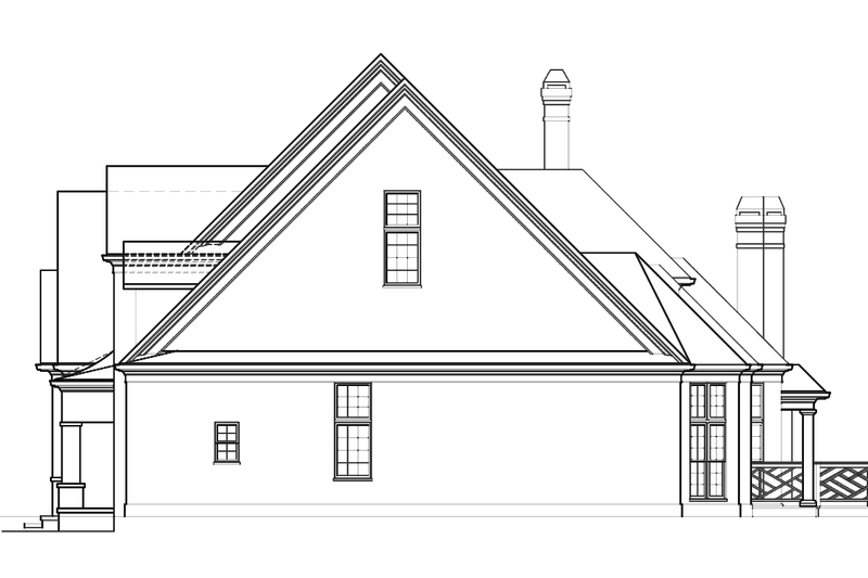 House Plan Design - Exterior - Other Elevation 1 for European House Plan #119-293 - 4 bed, 3.5 bath