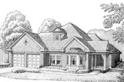 European Style House Plan - 3 Beds 2 Baths 1935 Sq/Ft Plan #410-282 