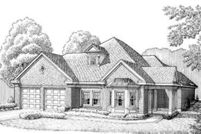 Architectural House Design - European Exterior - Front Elevation Plan #410-282