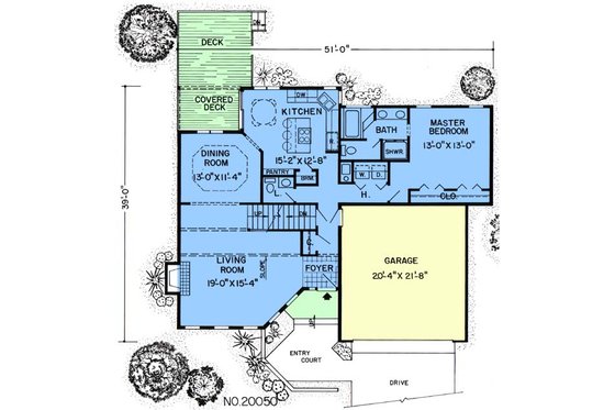 Floor Plan - Main Floor for Contemporary House Plan #312-253 - 3 bed, 2.5 bath