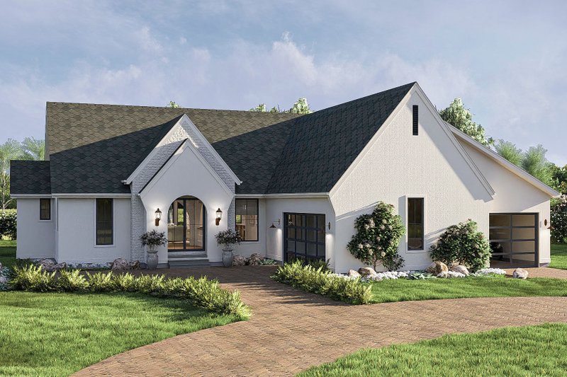 House Blueprint - Modern Exterior - Front Elevation Plan #455-414