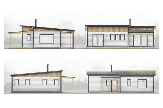 Exterior - Other Elevation for Cabin House Plan #924-9 - 2 bed, 1 bath