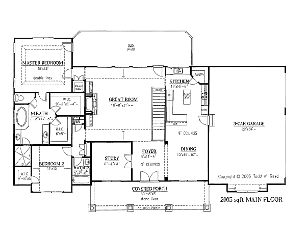 Country Floor Plan - Main Floor Plan #437-42