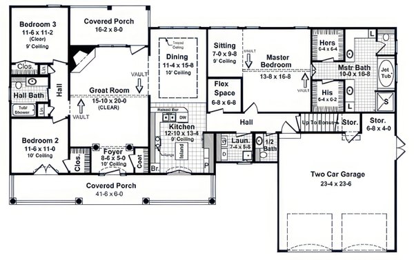 Home Plan - Floor Plan - Main Floor for European House Plan #21-672 - 3 bed, 2.5 bath