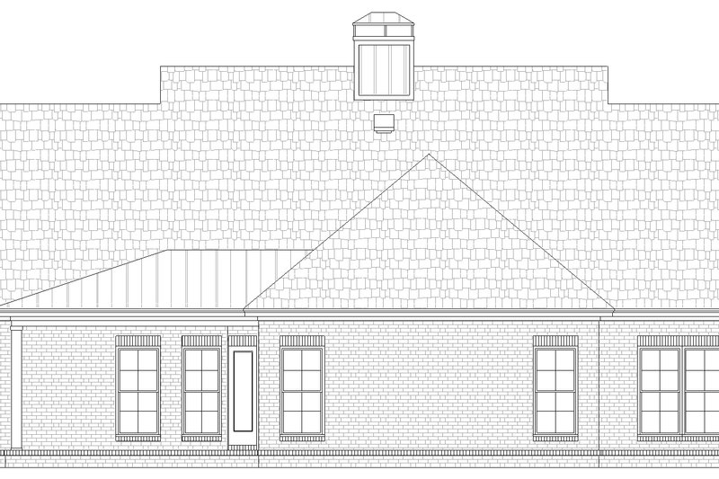 Home Plan - Exterior - Rear Elevation 1 for Farmhouse House Plan #45-637 - 3 bed, 2.5 bath