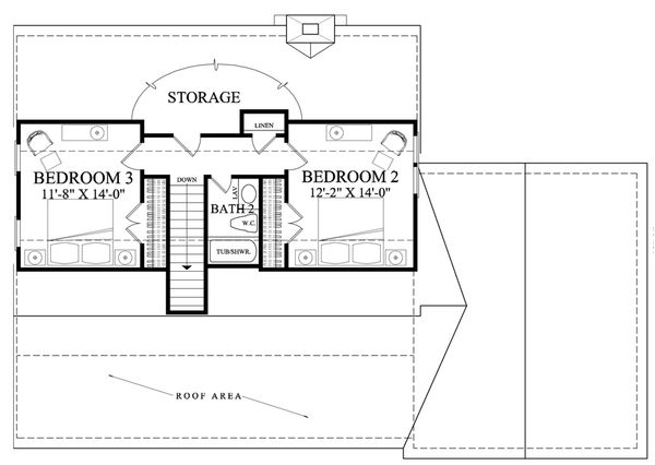 Country Floor Plan - Upper Floor Plan #137-278