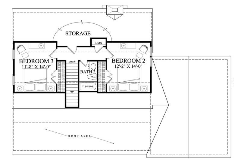 Dream House Plan - Floor Plan - Upper Floor for Country House Plan #137-278 - 3 bed, 2.5 bath