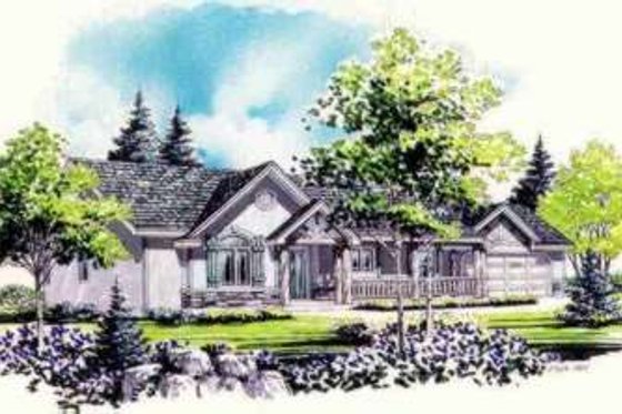 Exterior - Front Elevation for Traditional House Plan #308-243 - 5 bed, 3 bath