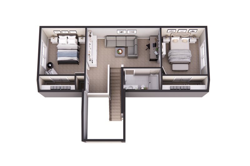 Dream House Plan - Floor Plan - Upper Floor 1 for Traditional House Plan #51-1323 - 4 bed, 3 bath