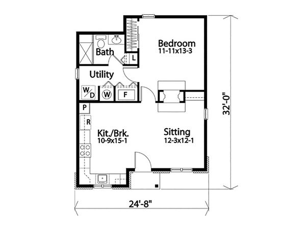 Cottage Floor Plan - Main Floor Plan #22-607