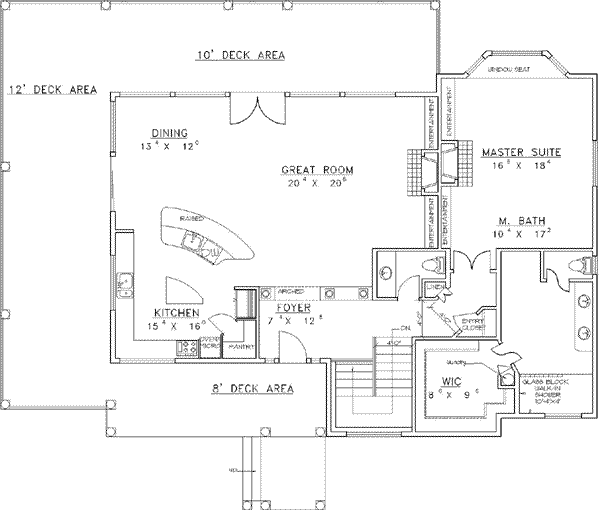 Home Plan - Traditional Floor Plan - Main Floor Plan #117-451