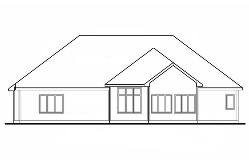 Home Plan - Exterior - Rear Elevation for Traditional House Plan #20-2257 - 2 bed, 2 bath