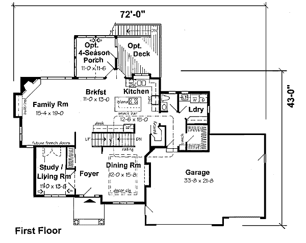 European Floor Plan - Main Floor Plan #312-606