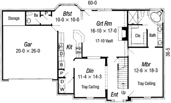 European Floor Plan - Main Floor Plan #329-122