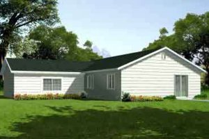 Ranch Exterior - Front Elevation Plan #1-1202