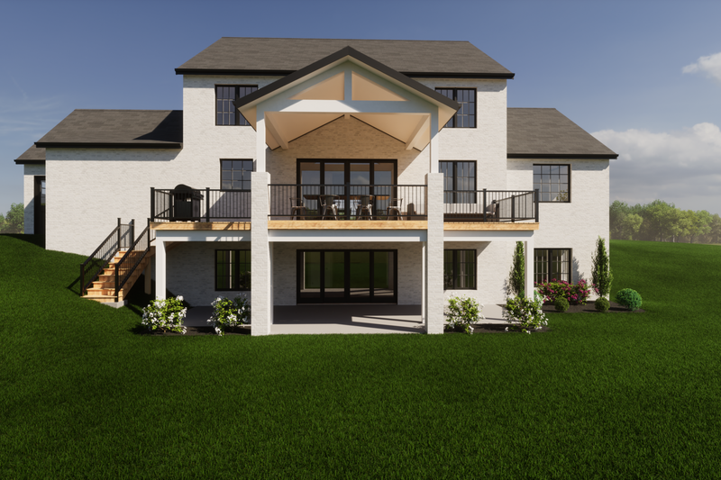 House Design - Exterior - Rear Elevation 2 for Country House Plan #1116-35 - 4 bed, 2.5 bath