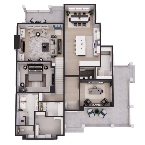 Farmhouse Floor Plan - Main Floor Plan #51-1270