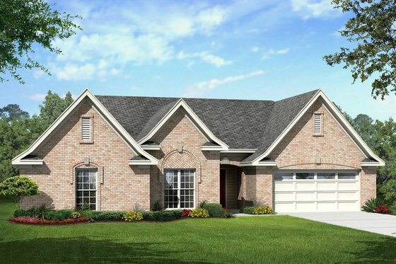 Exterior - Front Elevation House Plan #329-336 - 4 bed, 3 bath