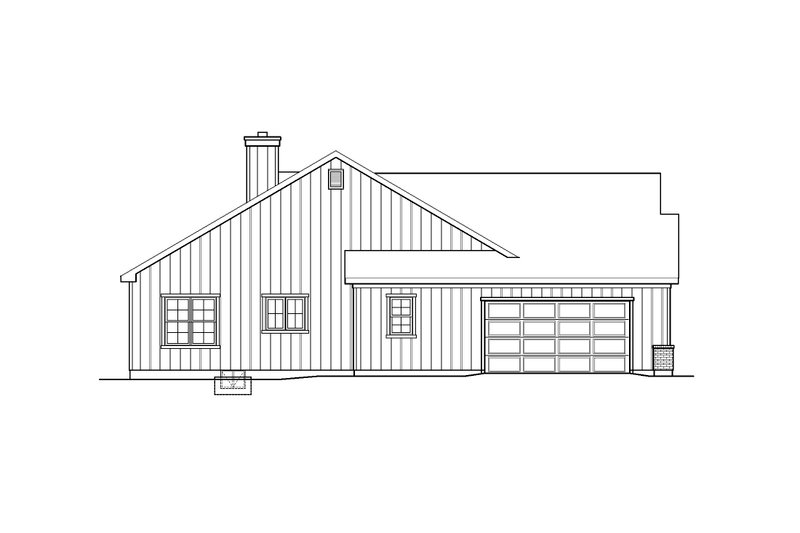 House Blueprint - Exterior - Other Elevation 1 for Ranch House Plan #22-635 - 3 bed, 2.5 bath