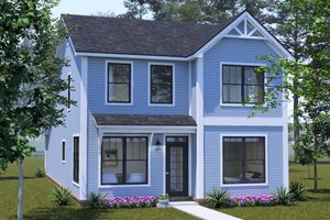 House Blueprint - Exterior - Front Elevation for Cottage House Plan #513-2498 - 5 bed, 3 bath