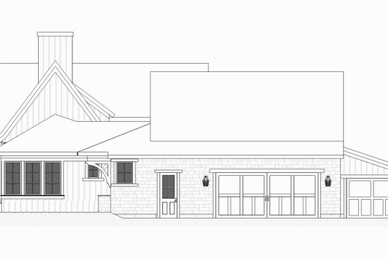 Exterior - Other Elevation 3 for Traditional House Plan #901-135 - 4 bed, 2.5 bath