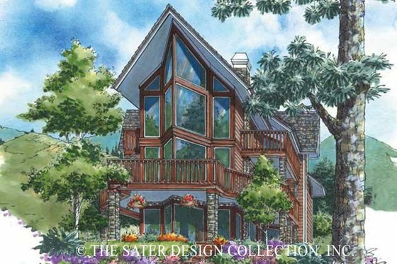 Exterior - Rear Elevation for Contemporary House Plan #930-152 - 2 bed, 2.5 bath