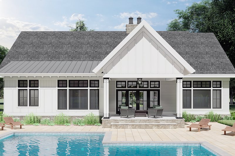 Dream House Plan - Exterior - Rear Elevation for Farmhouse House Plan #51-1169 - 3 bed, 2 bath