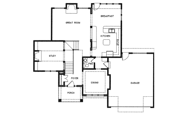 Traditional Floor Plan - Main Floor Plan #6-125