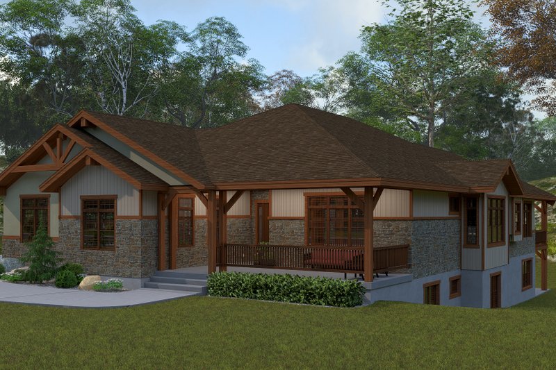 House Blueprint - Exterior - Front Elevation 3 for Traditional House Plan #1060-474 - 2 bed, 2 bath