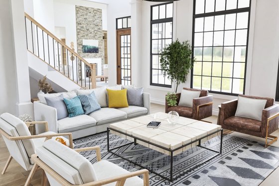 Interior - Family Room 2 for European House Plan #54-696 - 5 bed, 5 bath