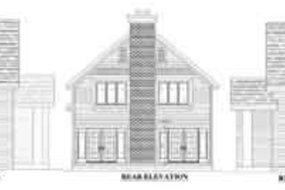 Exterior - Rear Elevation for Traditional House Plan #138-166 - 3 bed, 1.5 bath