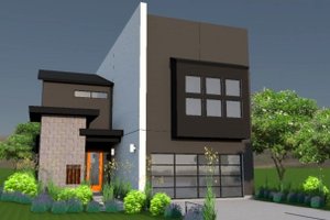 Modern Exterior - Front Elevation Plan #449-7