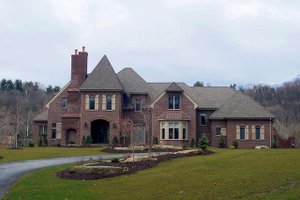 Exterior - Front Elevation 3 for European House Plan #20-2318 - 4 bed, 4.5 bath