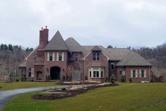 Exterior - Front Elevation 3 for European House Plan #20-2318 - 4 bed, 4.5 bath