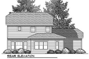 Exterior - Rear Elevation for Craftsman House Plan #70-907 - 3 bed, 2.5 bath