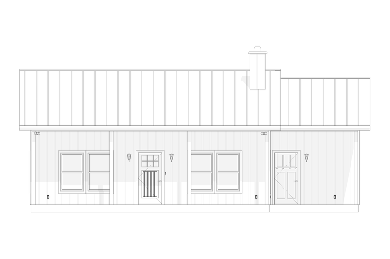 Dream House Plan - Exterior - Front Elevation 3 for Ranch House Plan #1127-16 - 2 bed, 2 bath